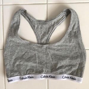 Gray Calvin Klein Bra